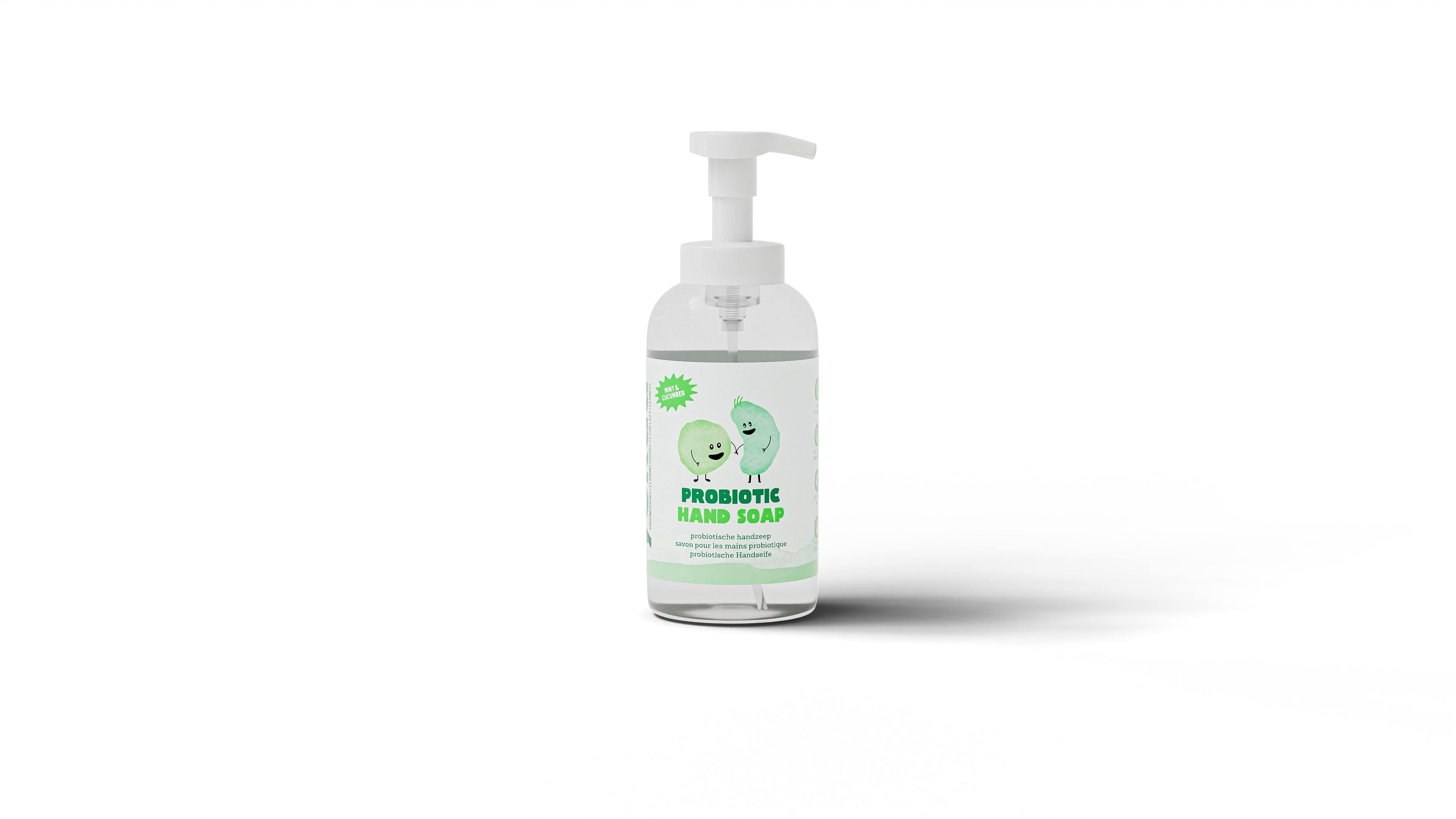 Yokuu Handzeep Mint & Cucumber Starter Kit - 1x Glazen Fles Hervulbaar en 1x Tablet voor 375ml - Probiotisch