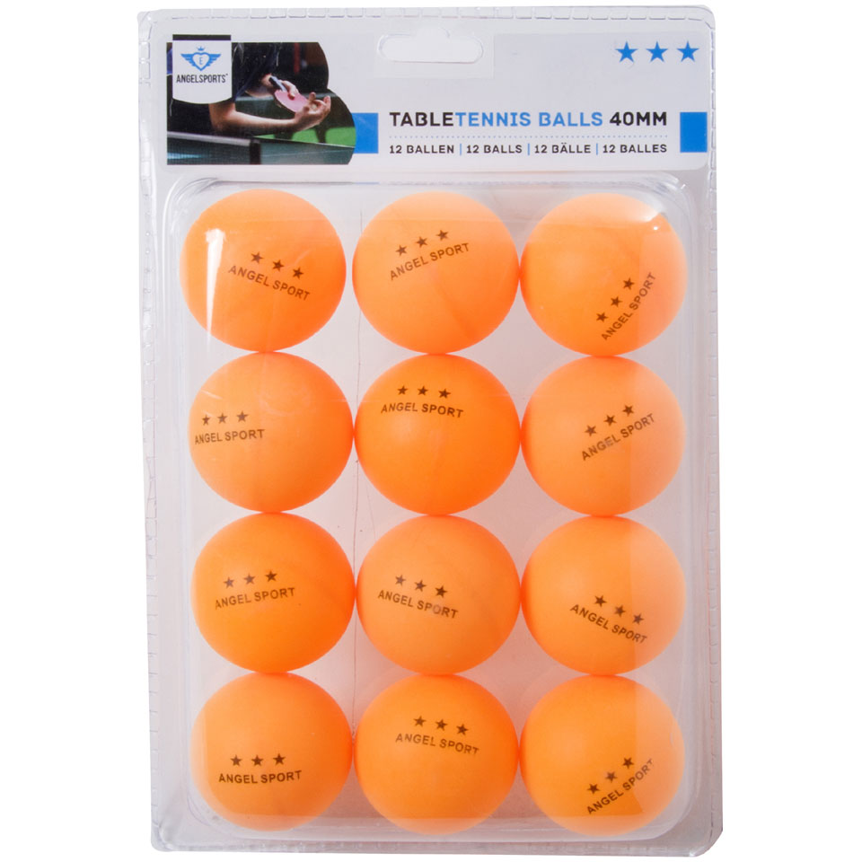 Angel Sports Tafeltennis Ballen 12 Stuks Oranje 3 Sterren
