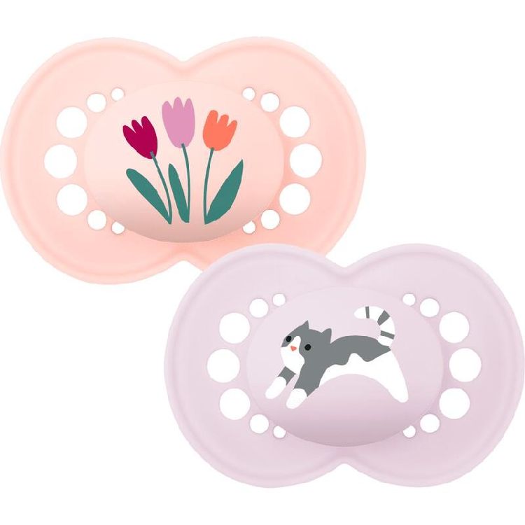 Mam Fopspeen Original Silicone Roze-Paars 6-16 maand - 2 stuks
