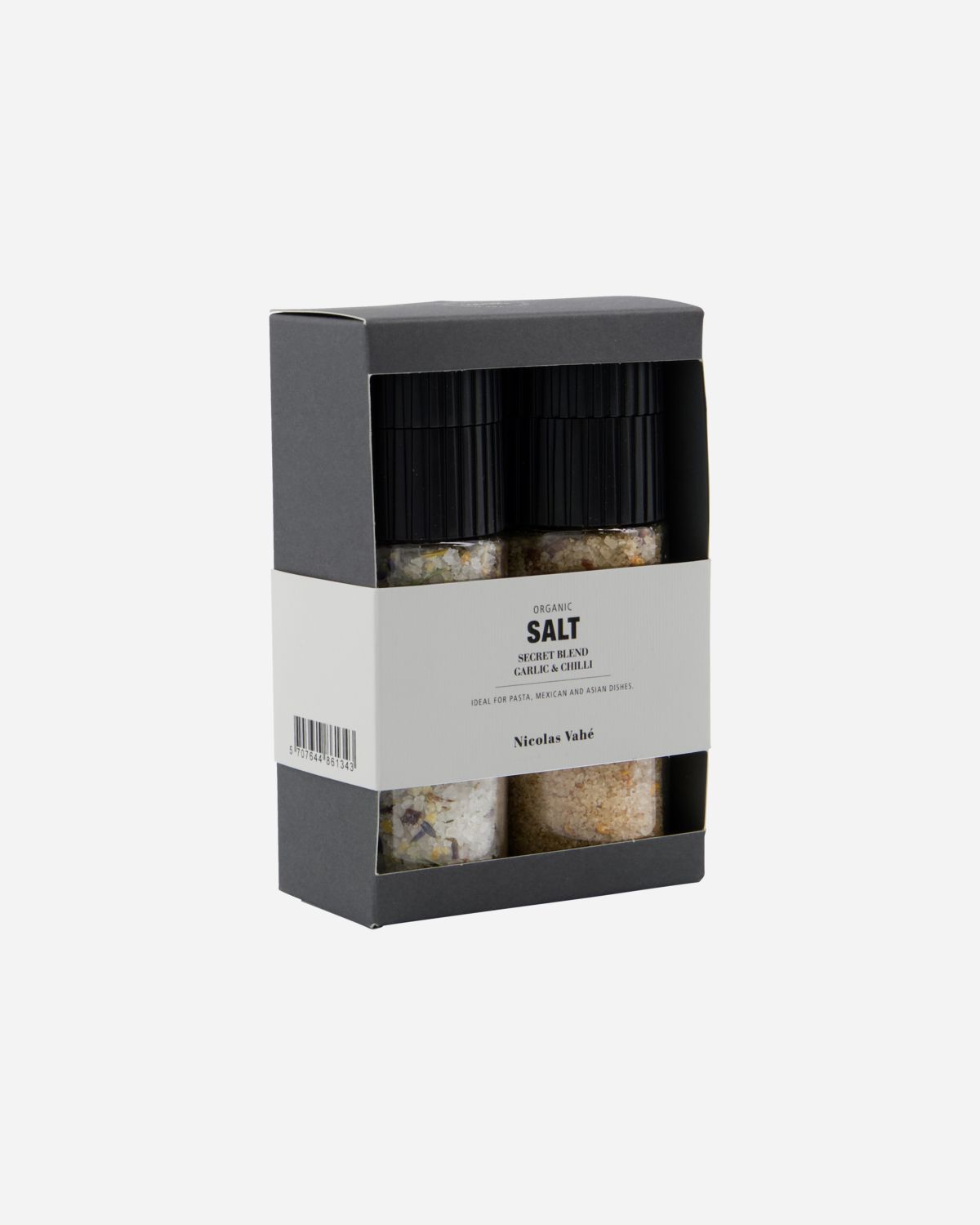 Nicolas Vahé Set Organic Secret Blend - Zout, Knoflook & Rode Chillipeper 115g - Gift Box