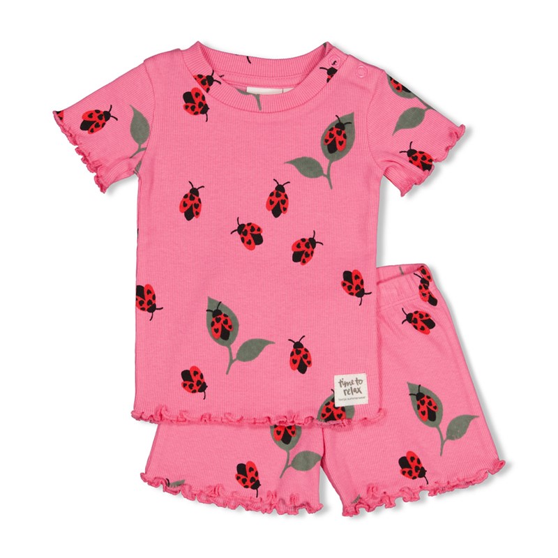 Feetje Shortama Kids Lily Ladybug Summer Roze