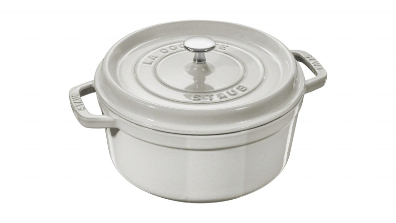 Staub Cocotte White Truffle 28cm - Gietijzer - 6.7l - alle Vuren