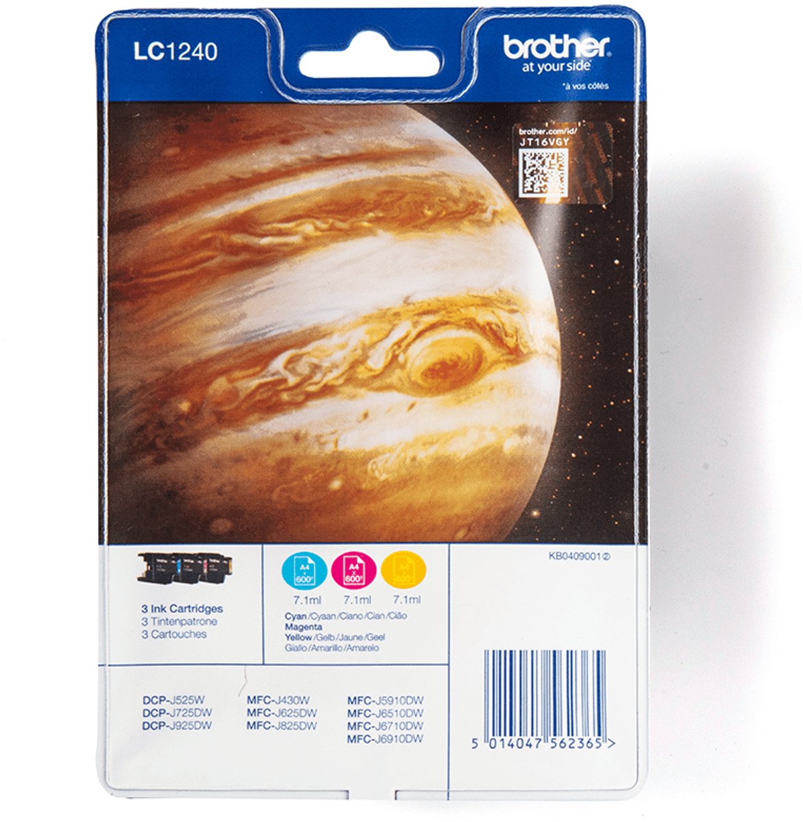 Brother LC1240RBWBP Inkt Cartridge 3 Kleuren