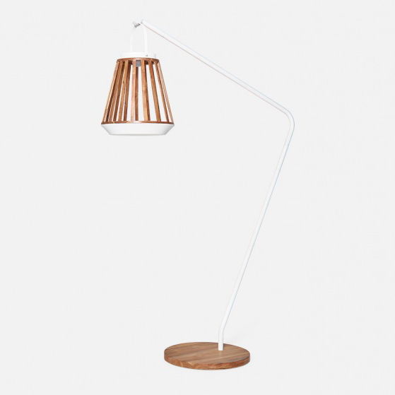 Suns Mr. Solar Jill Frame Teak Matt White voor tuinlantaarn Coco