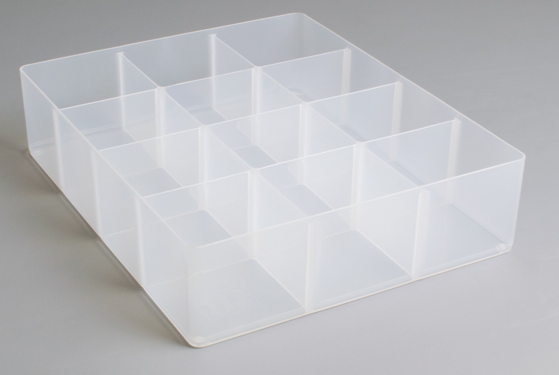 Really Useful Boxes Sorteerdoos L met 12 Vakken - Transparant - 37.5x31x9 cm