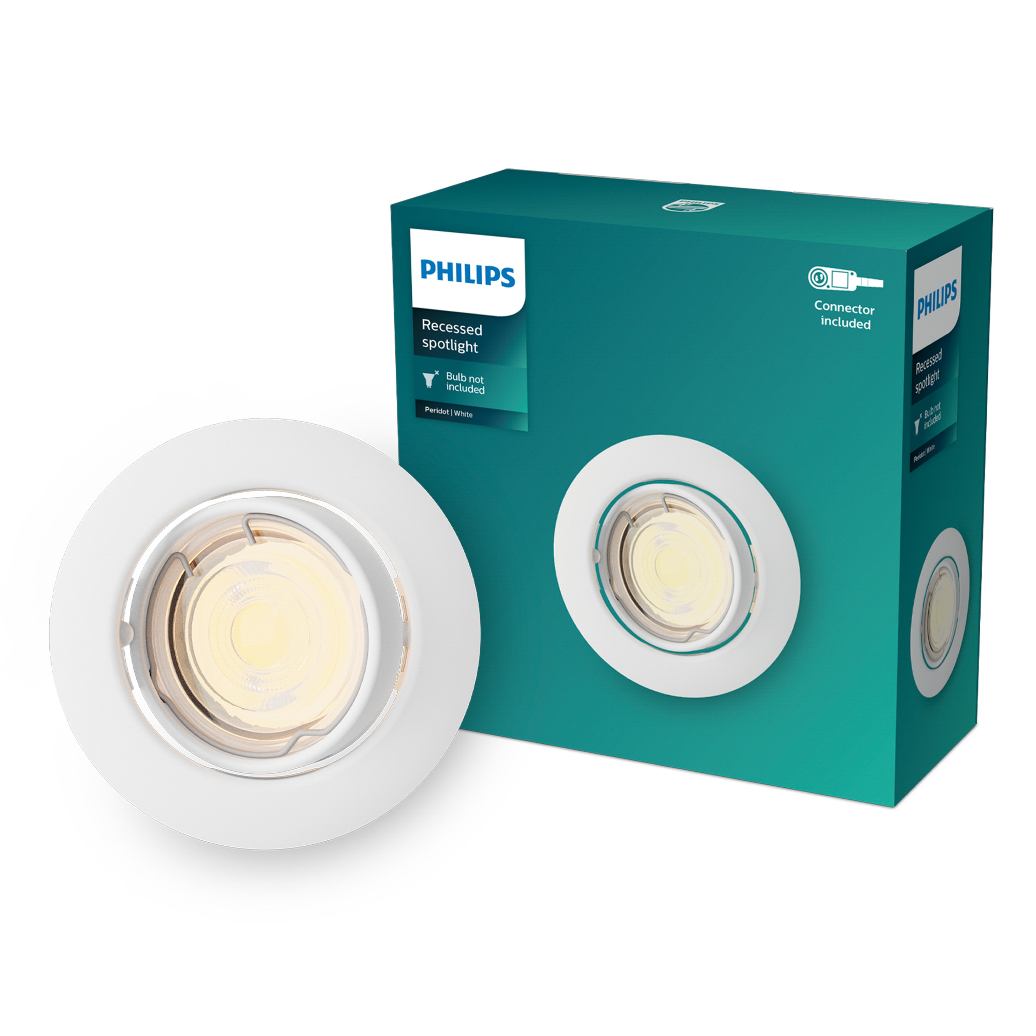 Philips Inbouwspot Peridot Rond Richtbaar GU10 Wit