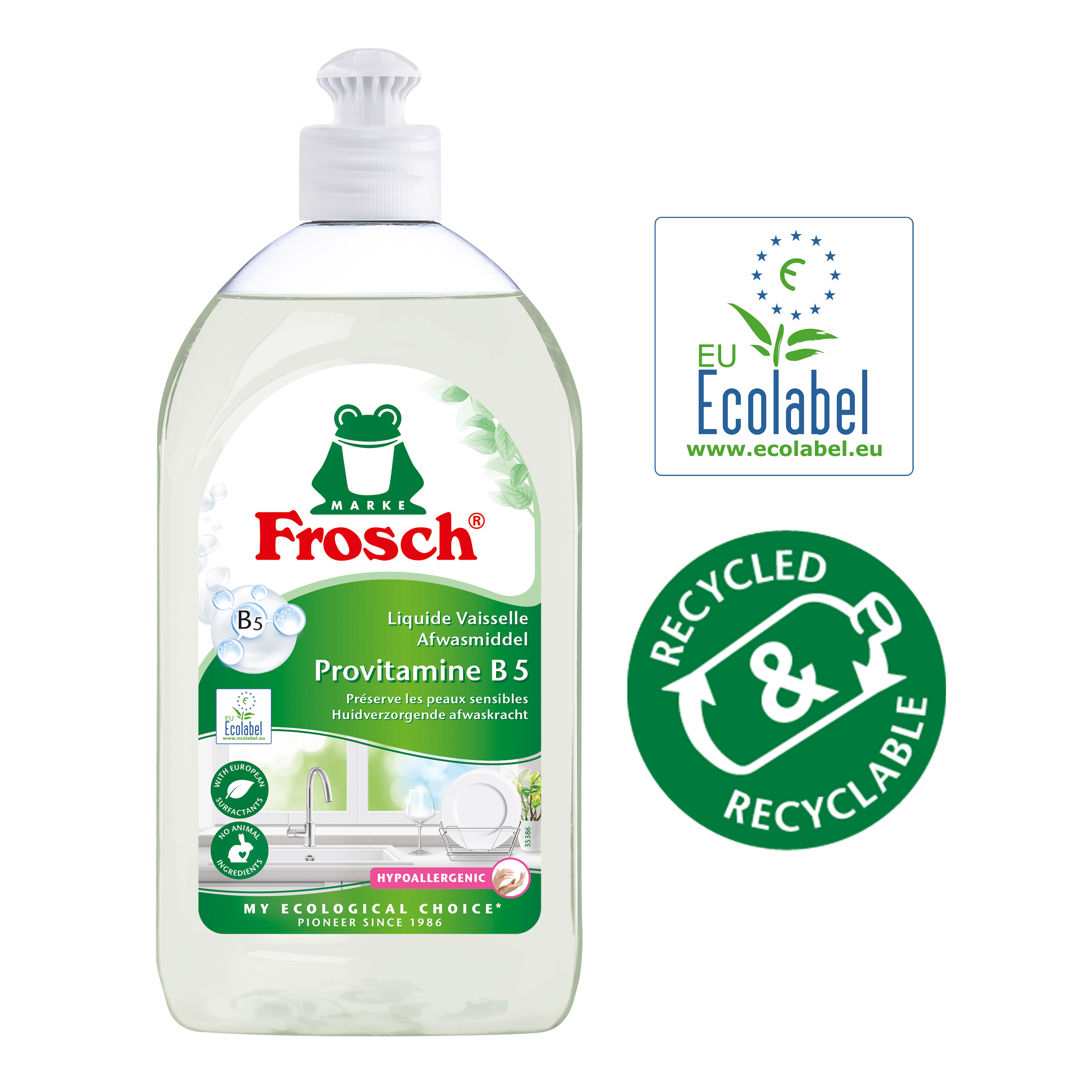 Frosch Afwasmiddel Sensitive Vitamin 500 ml - Ecolabel