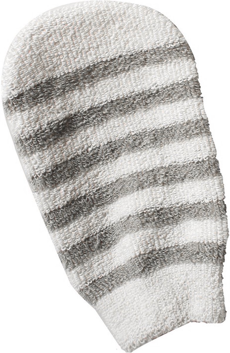 Source Balance Massage Handschoen Katoen met Kunststof Peeling Strepen 23x13 cm