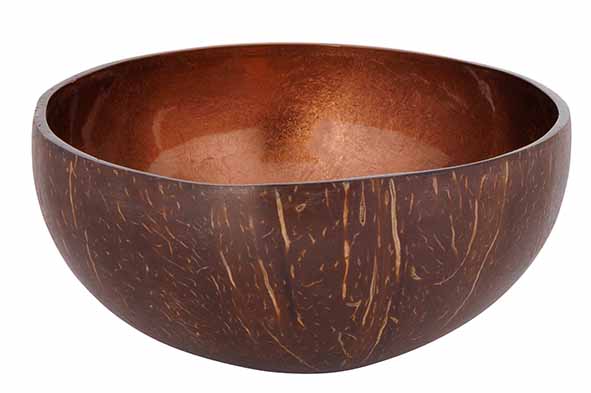 Noya Cocos Bowl Metallic Dark Brown Leaf 14cm