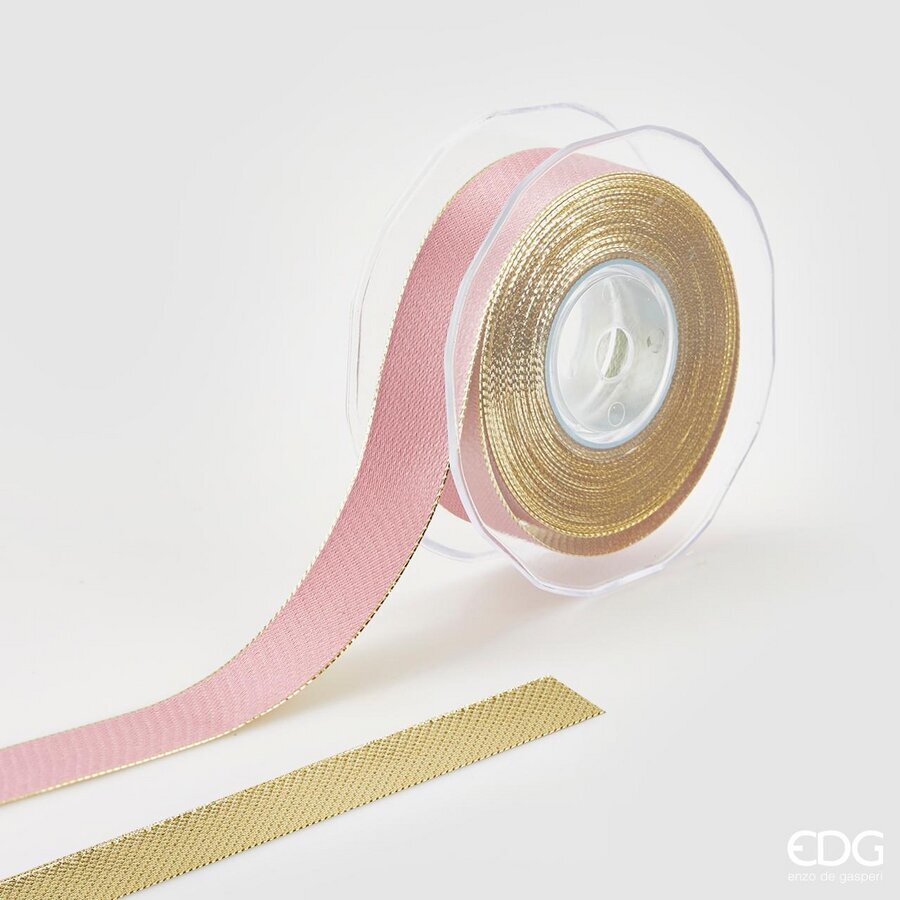EDG Geschenklint Roze/Goud 25mm x 10m