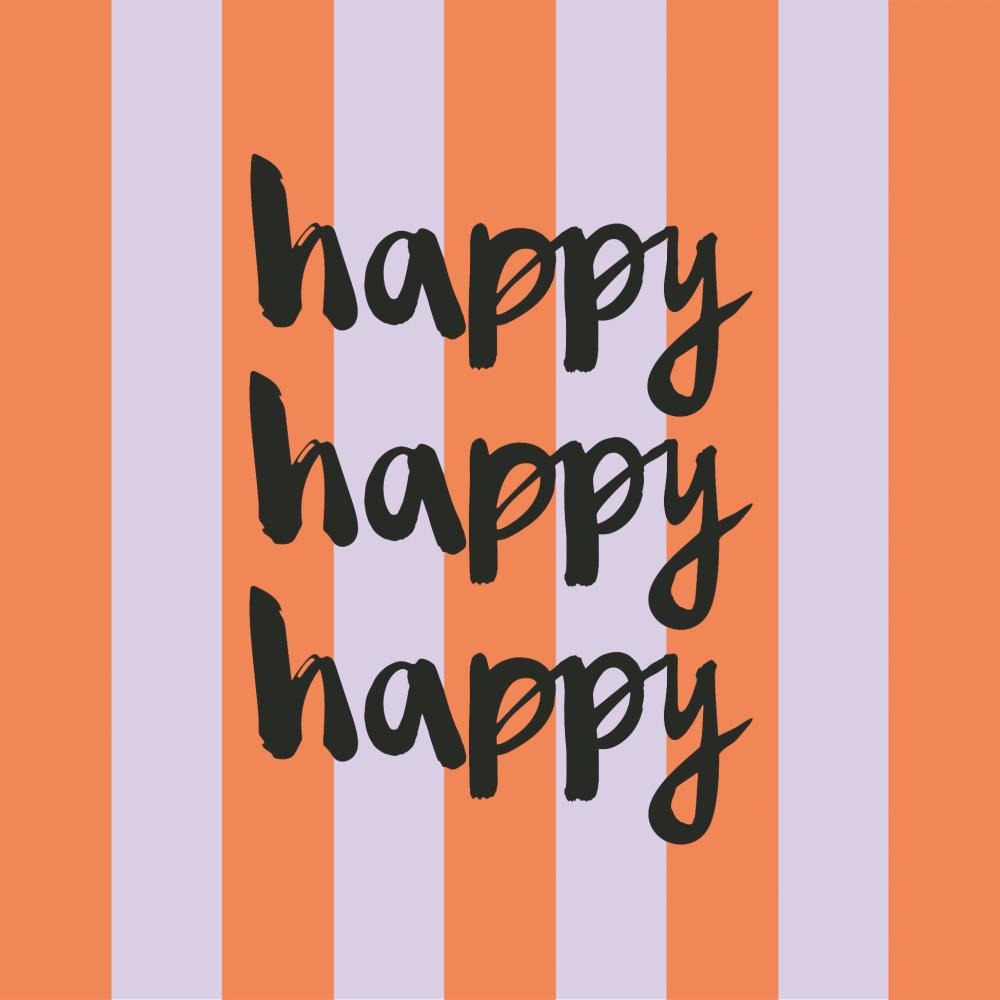 PPD Cocktailservetten 25x25 cm Formart Happy - 20 stuks