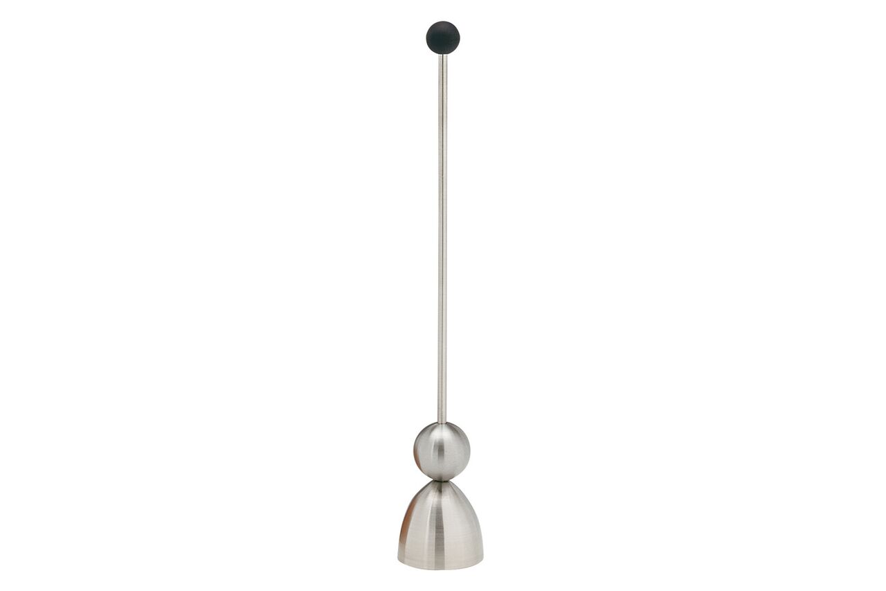 Take 2 Eiertikker Clack RVS met Zwarte Rubberbal - Ei-Onttopper