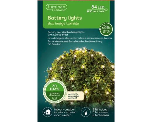 Kerstverlichting Buxusnet Verlichting Durawise LED 50 cm - 84 leds - Black/Warm White - Kerstverlichting