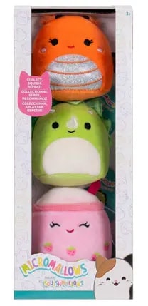 Micromallows 6,5 cm pluche 3 pack -Mony, Tristan, Victoria