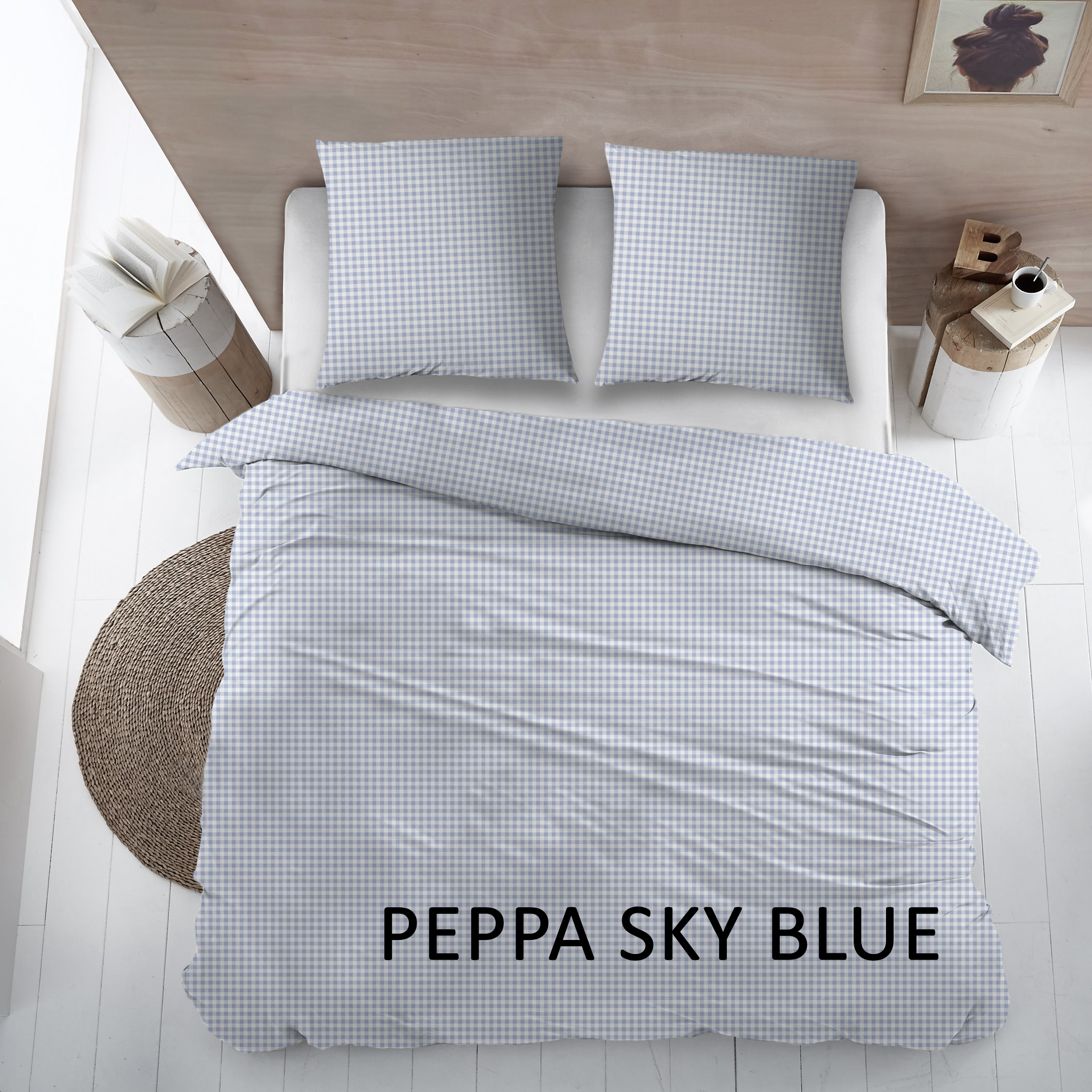 Cottons Dekbedovertrekset Peppa 240x220 cm Flanel Blauw