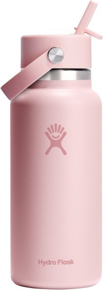 Hydro Flask Drinkfles Wide Mouth Trillium Roze 946ml met Rietje