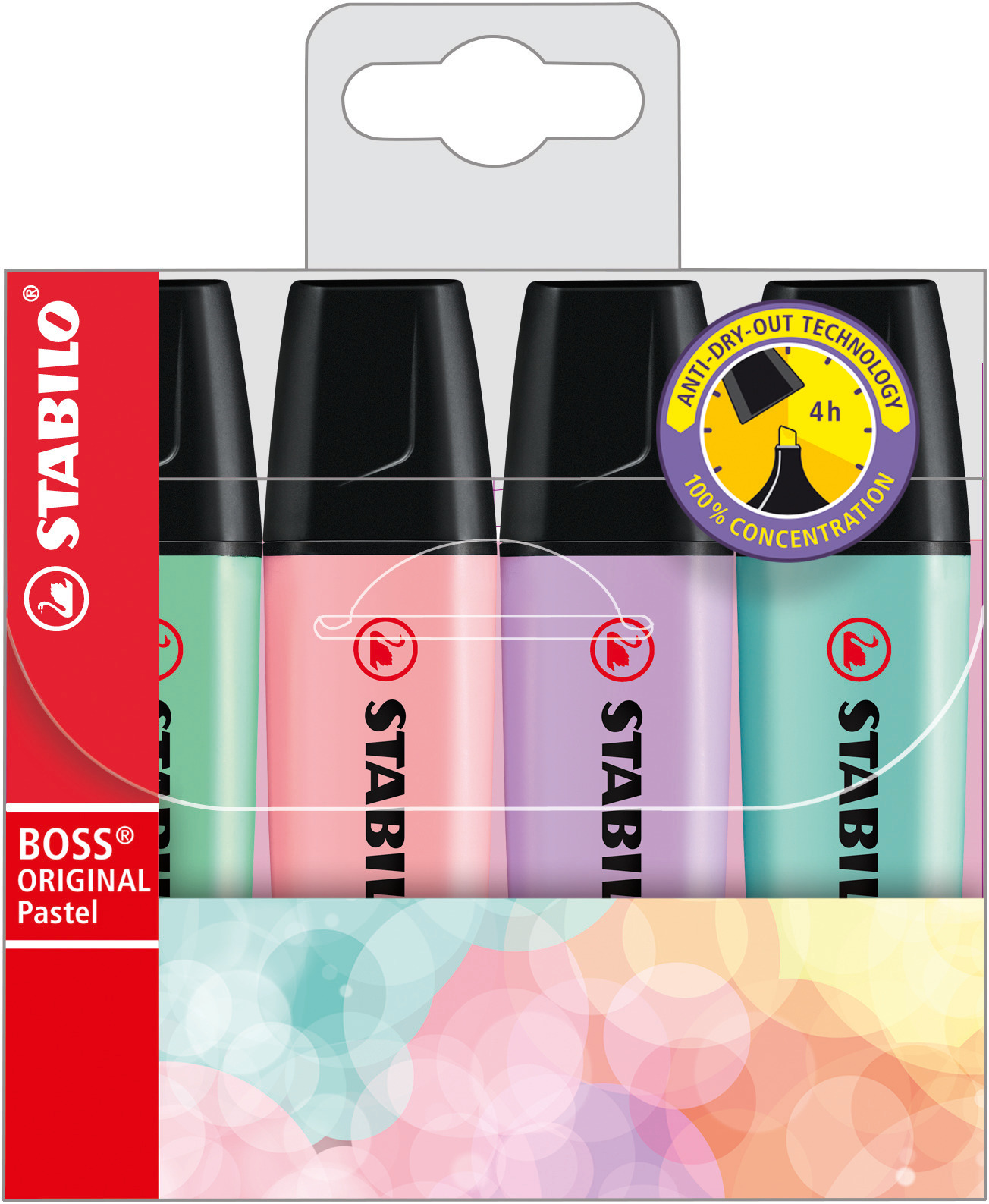 STABILO Markeerstift Boss Original 4 stuks - Pastel