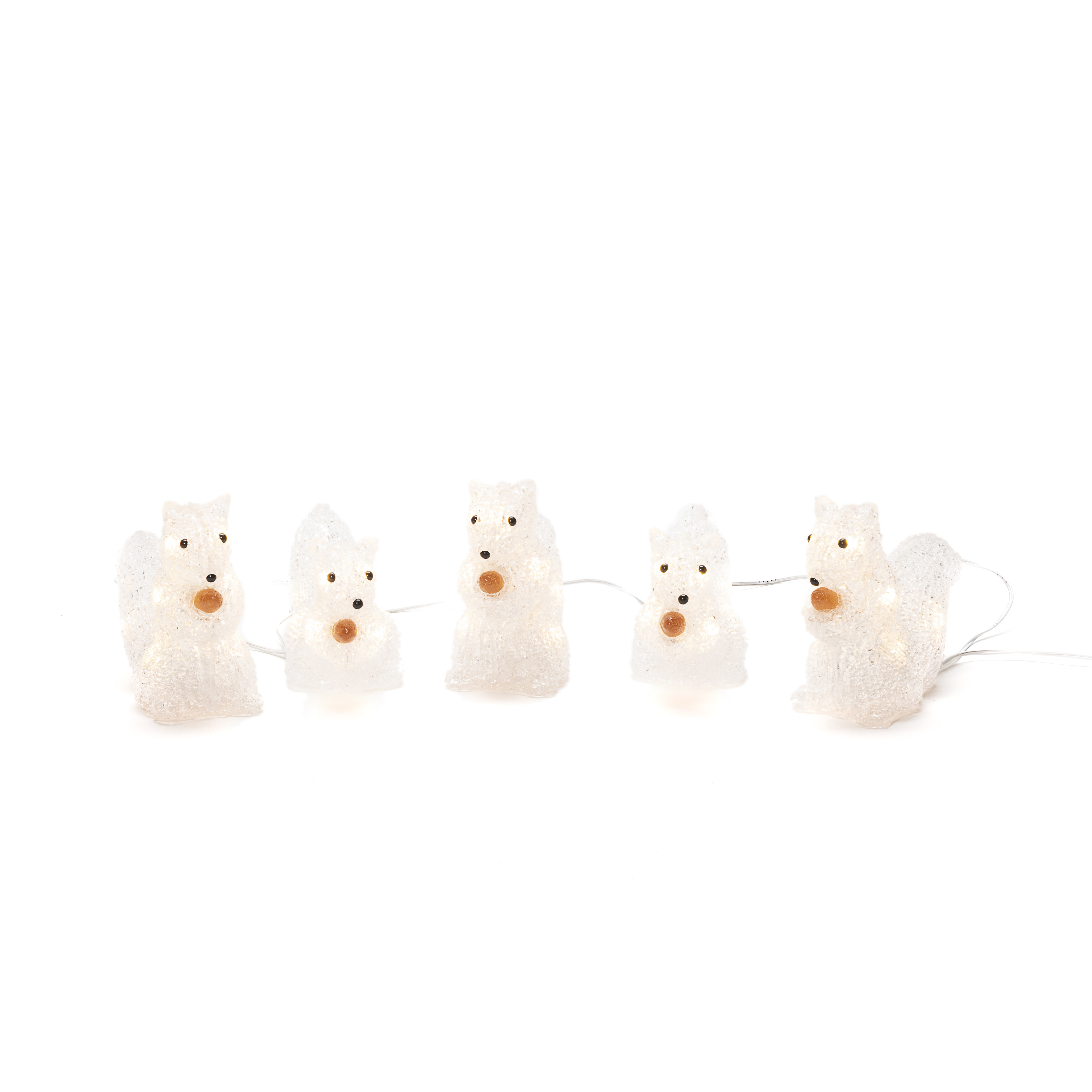 Konstsmide LED Eekhoorntjes set 5 stuks - Outdoor - 40 leds - Warm Wit - Acryl - 24V