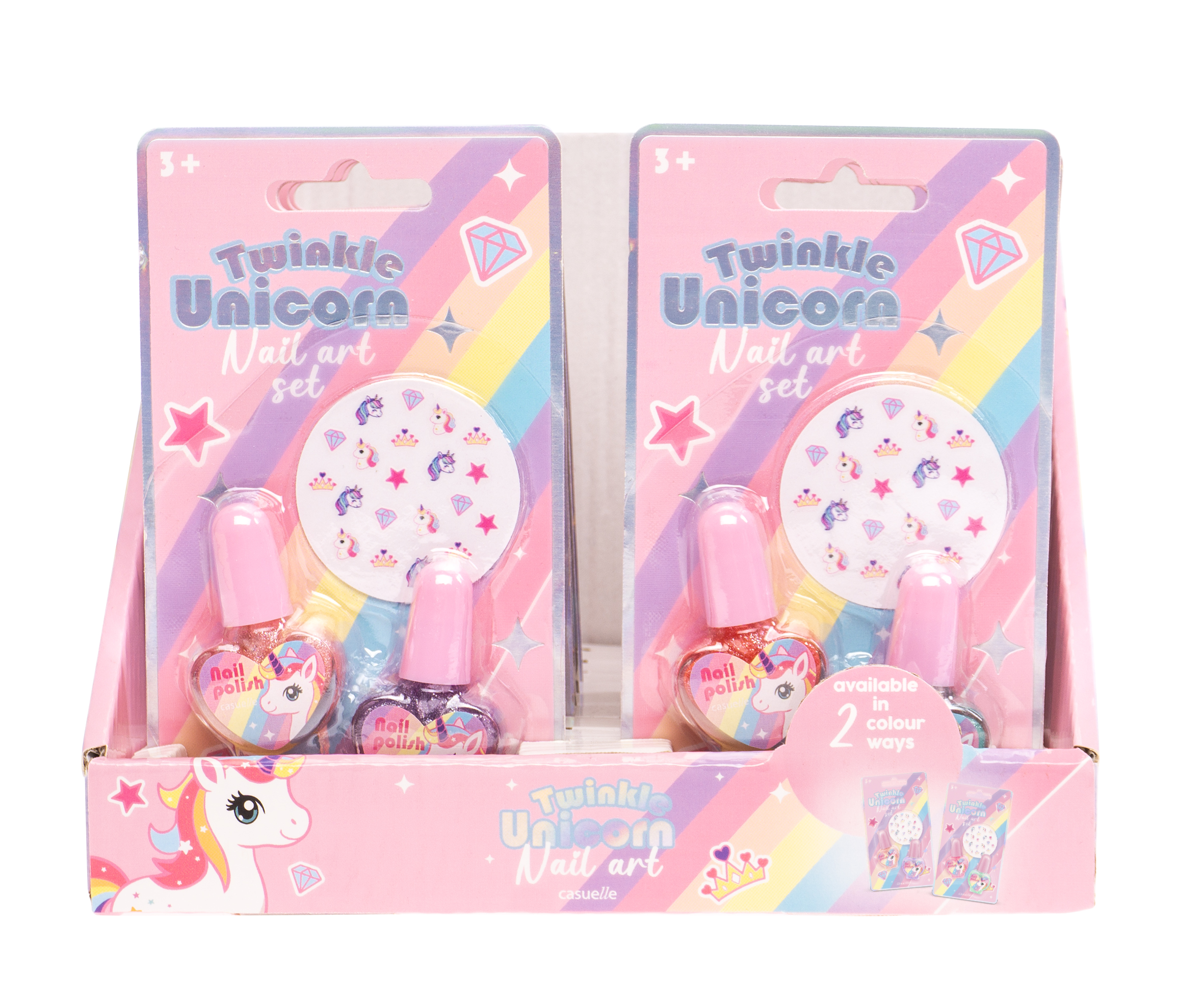 Casuelle Nail Art Set Twinkle Unicorn op Blisterkaart