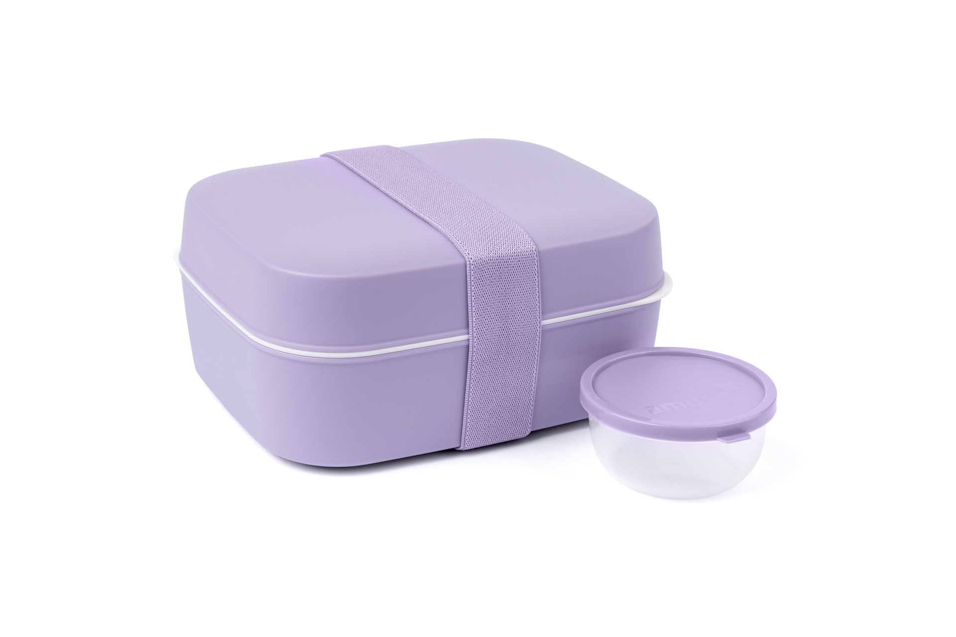 Amuse Brooddoos 3-in-1 Lavender 18.5x15x8.5 cm - met Snackdoos
