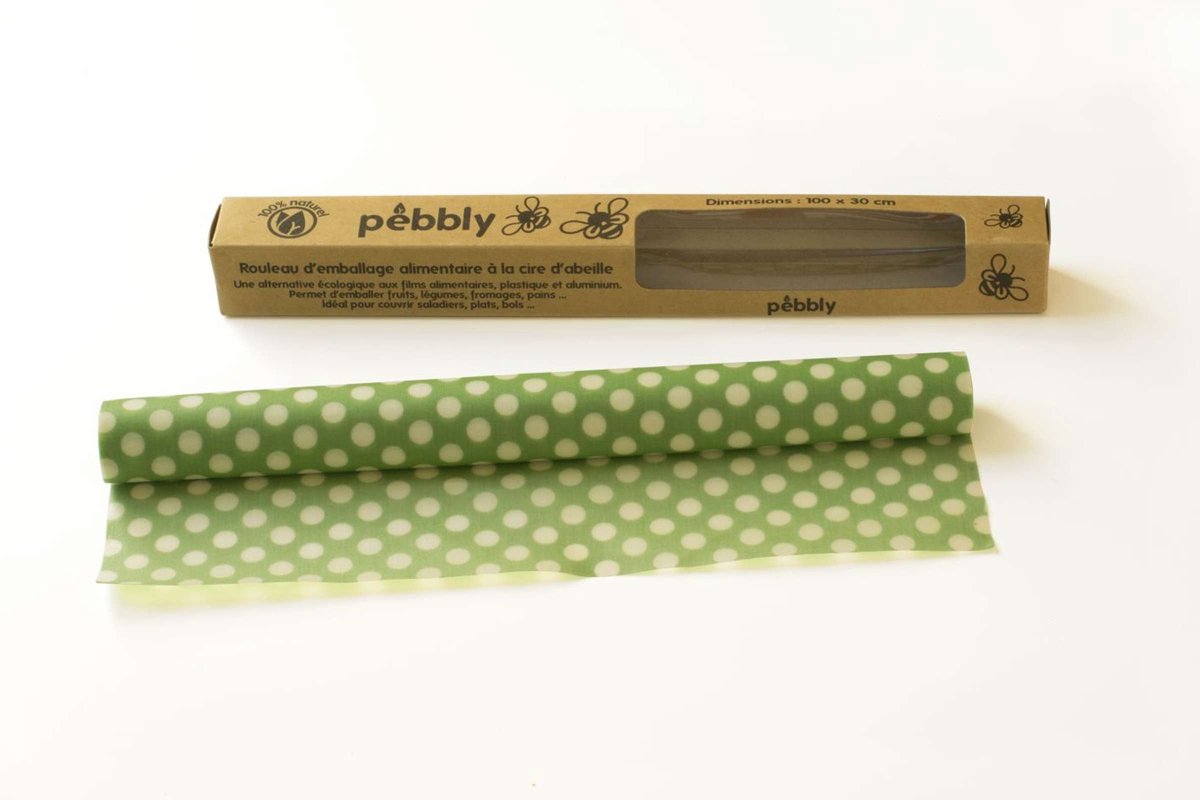 Pebbly Vershoudrol 30x100 cm - Herbruikbaar - Katoen Bio/Bijenwas