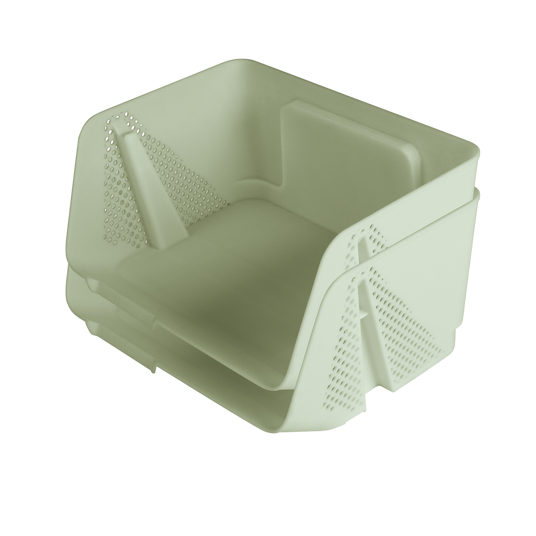 Sunware Opbergbox Sigma Home Stackable S Groen set 2 stuks - 25x20x13 cm