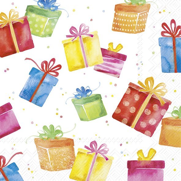 Ihr Cocktailservetten 25x25 cm 20 stuks  Birthday Presents - Mix