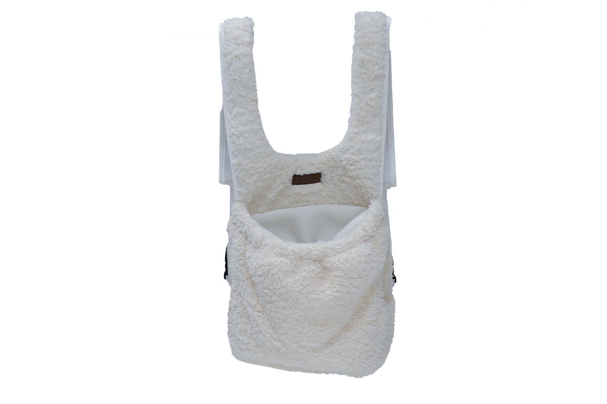 Animal Boulevard Draagtas Buikdrager Curl Plush XS 40x22x40 cm Wit