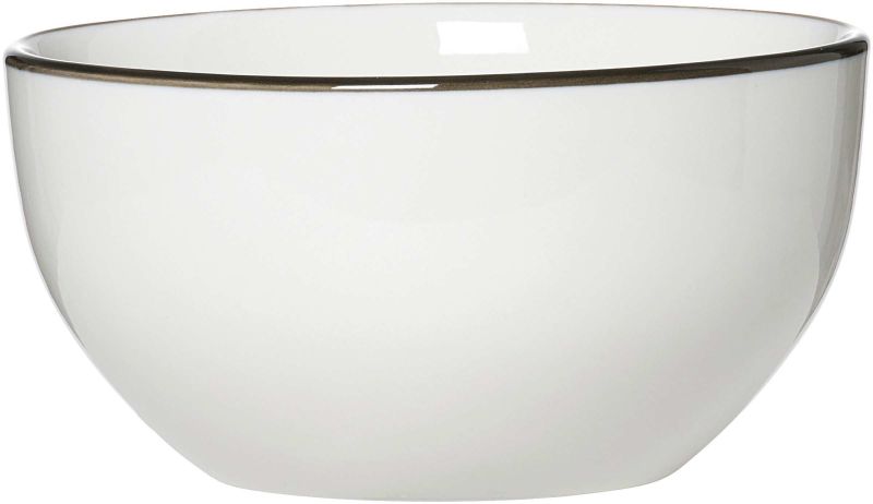 Ritzenhoff & Breker Bowl Adela Wit/Grijs 600ml - Porselein - 14x7 cm