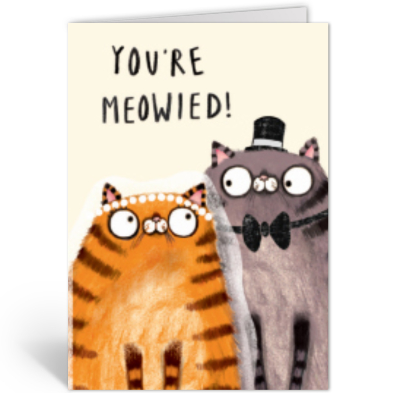 Enfant Terrible Wenskaart Charley Rabbit - You'Re Meowied!