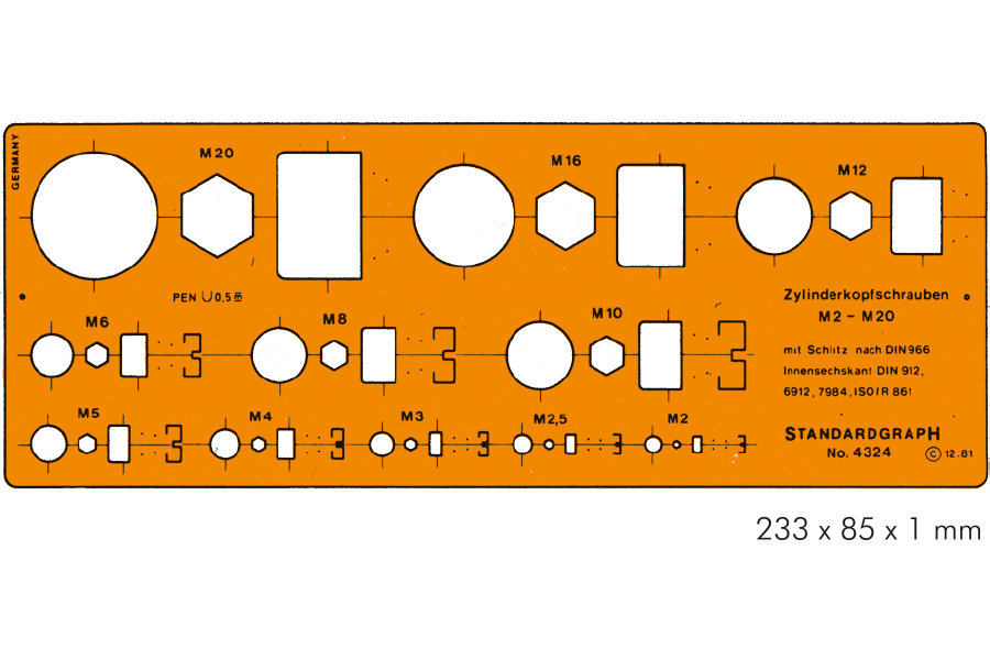 Standardgraph Mechanica Sjabloon 4324