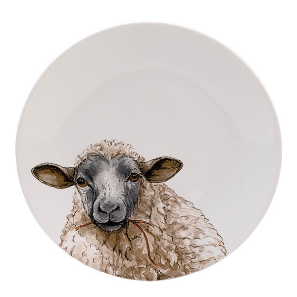 Sögne Plat Bord Moments of Calm 21cm Schaap - Porselein