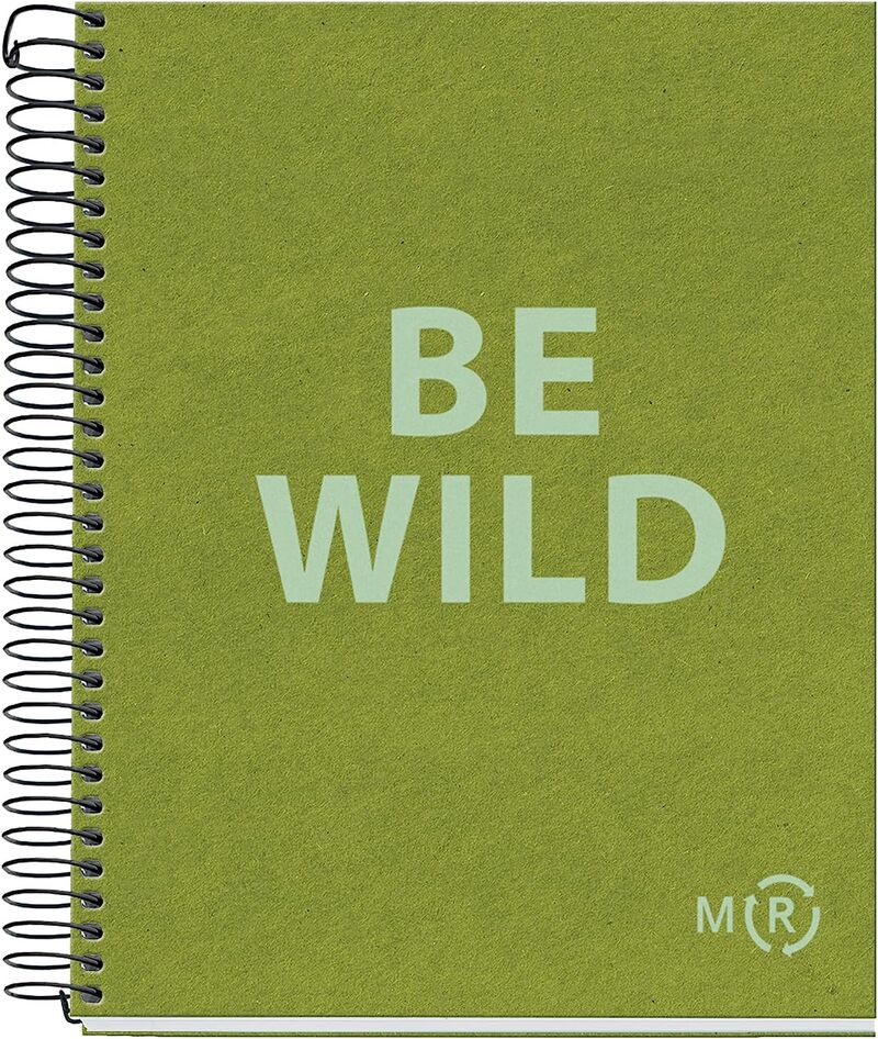Miquelrius Notebook A5 Be Wild Olive - Geruit - Ringen