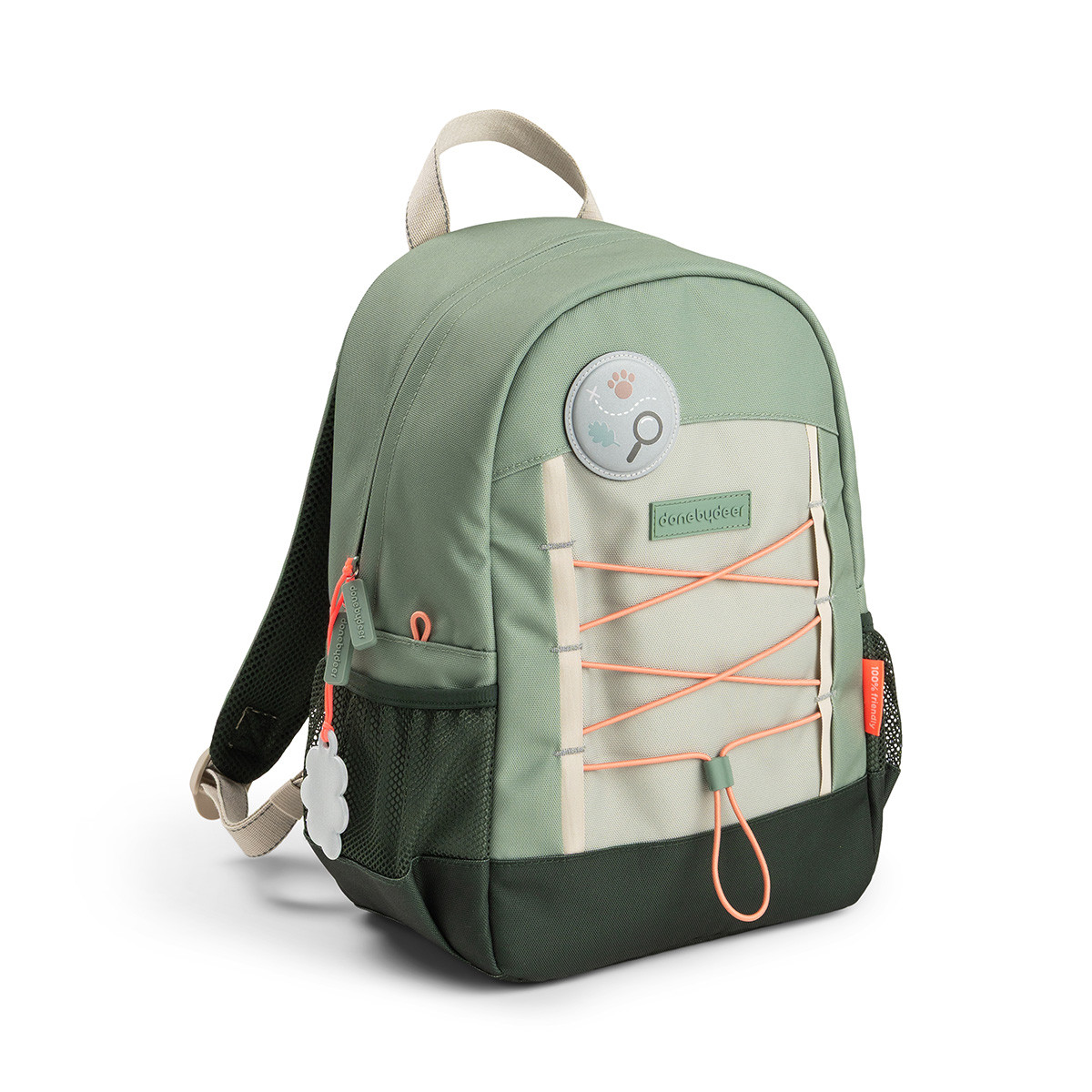 Done By Deer Rugzak Junior Tiny Trails Green 25.5x15x35 cm