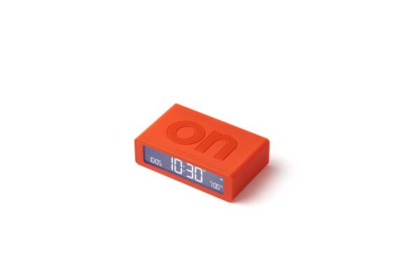 Lexon Alarmklok Flip Mini Orange - 8.4x5.2x2.5 cm - Reversible - Oplaadbaar met USB-C