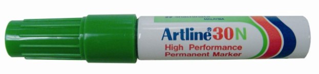 Artline 30N Permanent Marker Groen Schuine Punt - 2-5 mm