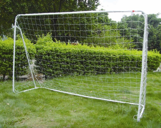 Voetbalgoal 240x150x90 cm met Net, Metalen Gelakte Buizen