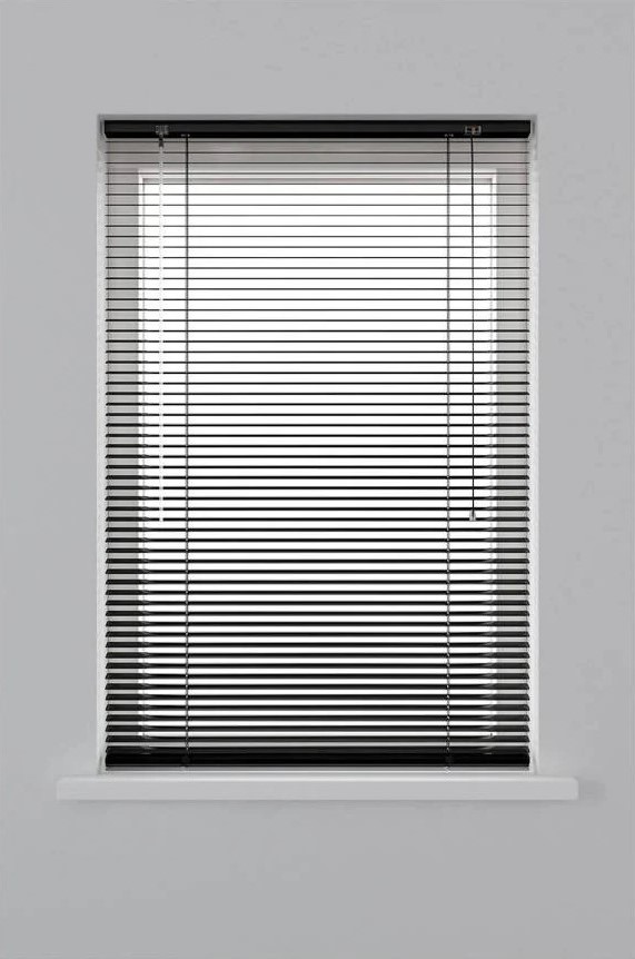 Decosol Horizontale Jaloezie Alu 25 mm - 100x180 cm - Kleur 320 Mat Zwart