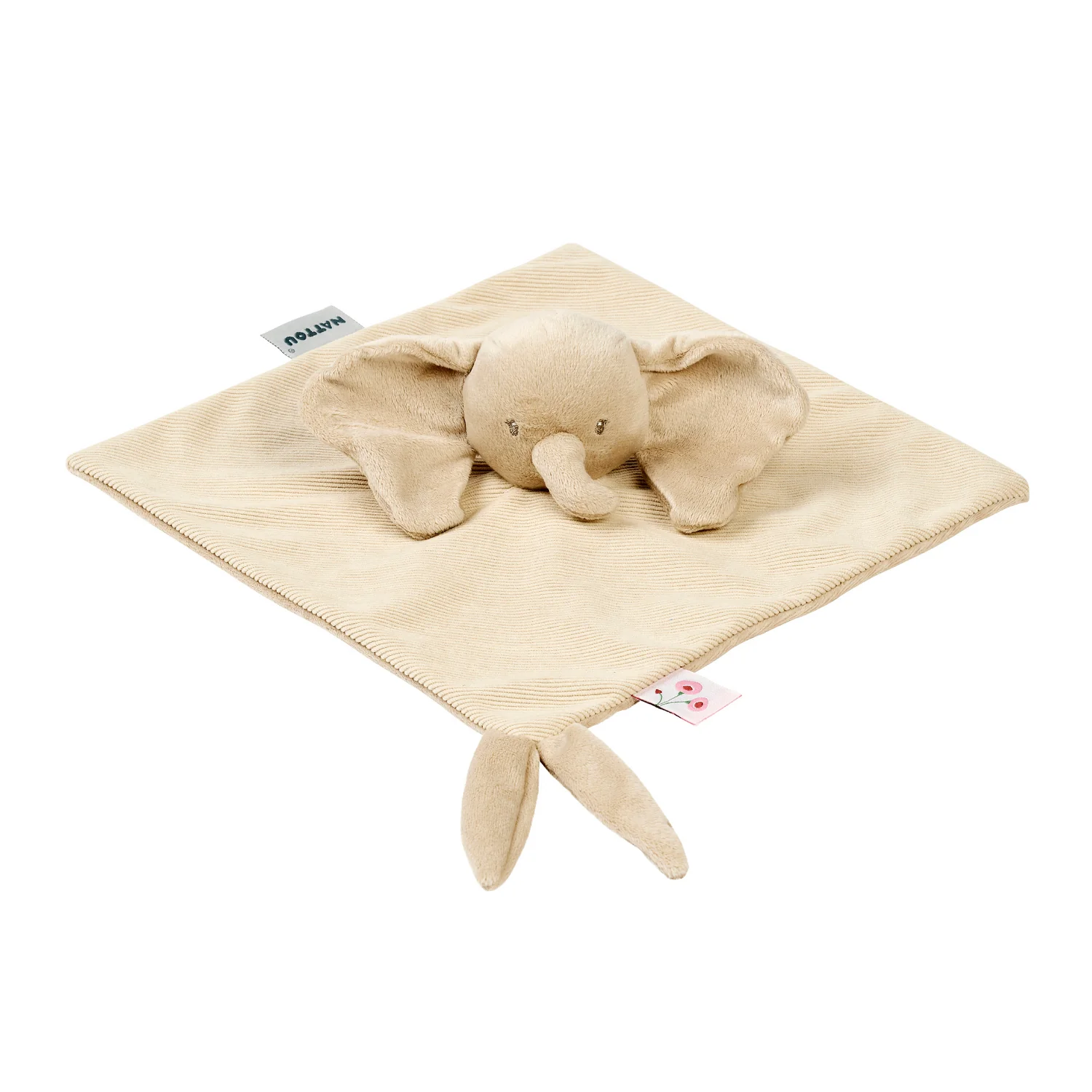 Nattou FanFan Knuffeldoekje Doudou Olifant Zand 27x27 cm