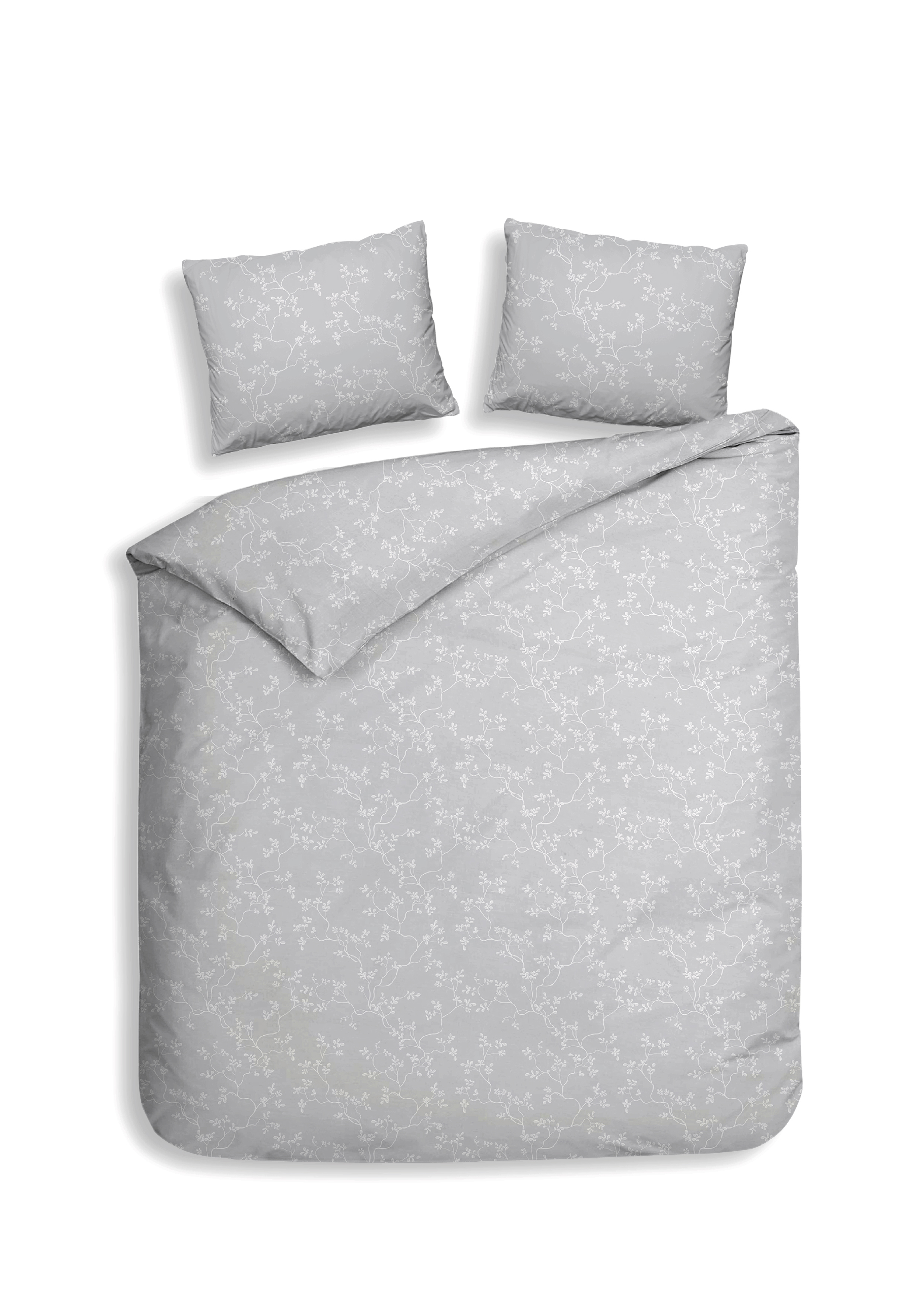 Heckettlane Dekbedovertrekset Alloro 240x220 cm Flanel Light Grey