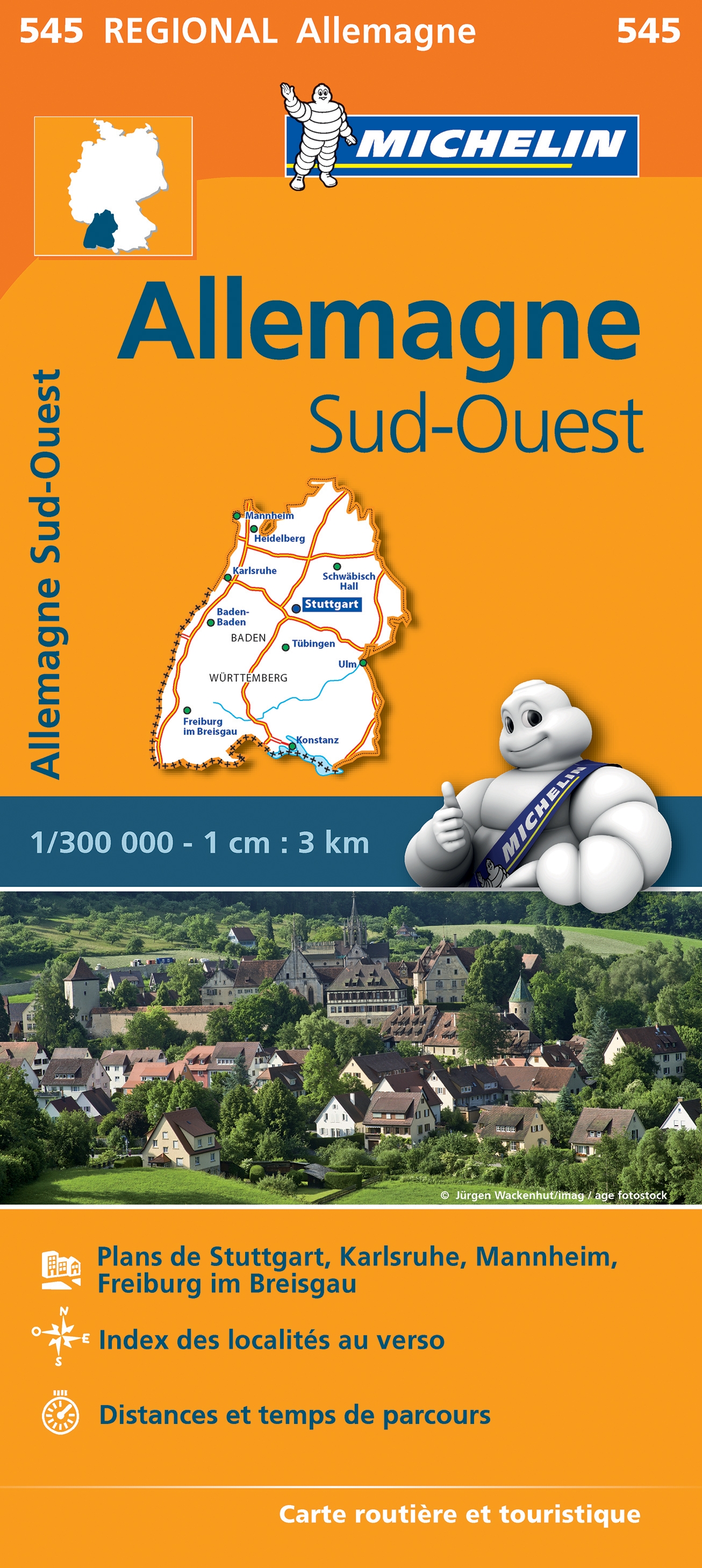 Michelin Kaart Regionaal Duitsland Zuid-West