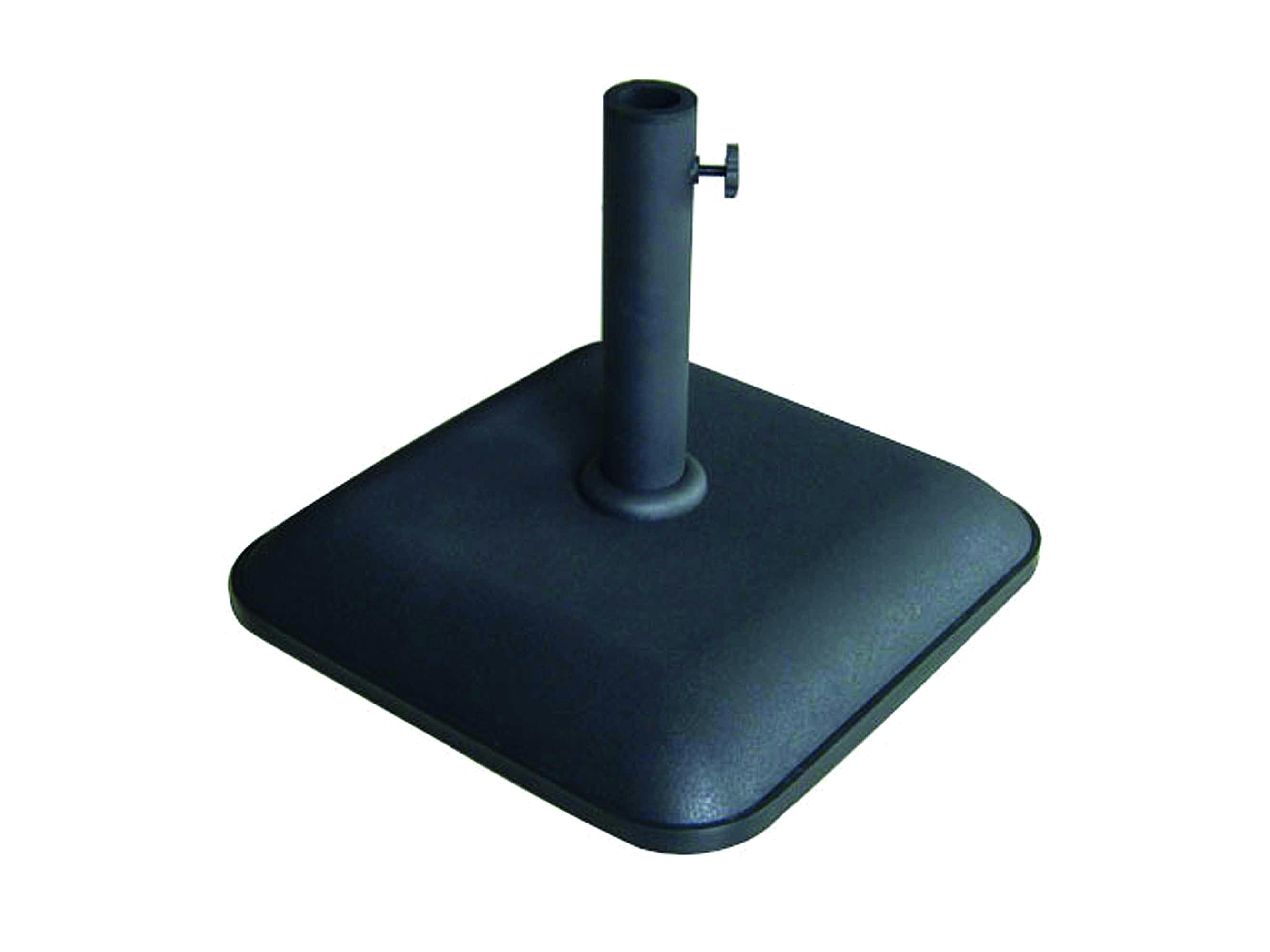 Parasolvoet 25kg beton 45x45cm zwart Voor buizen tot 48mm