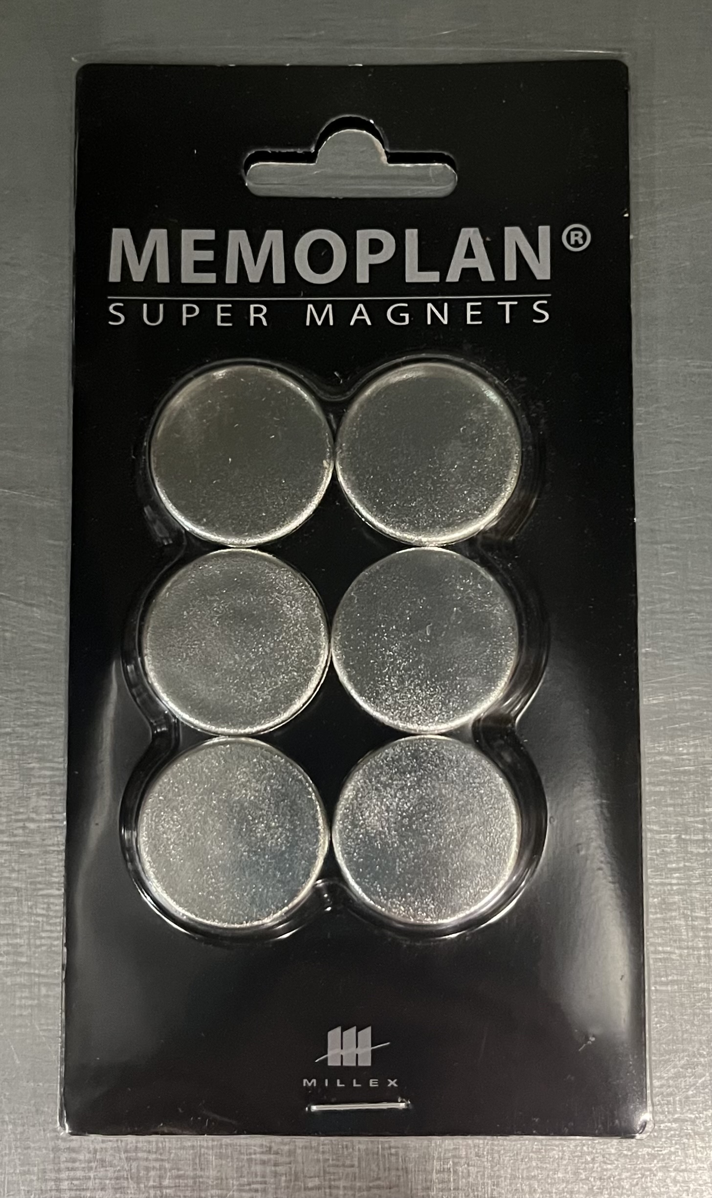 Memoplan Magneet Super 25 mm Chroom 6 stuks