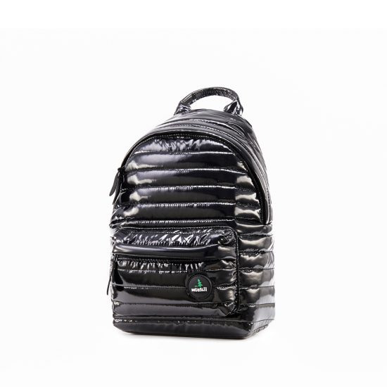 Mueslii Rugzak Puffer Mini Due 9l Metal Black - 32x15x22 cm