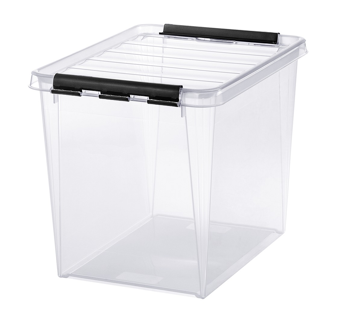 Smartstore Opbergbox Classic 25l met Deksel - 40x30x32 cm - Transparant - by Orthex