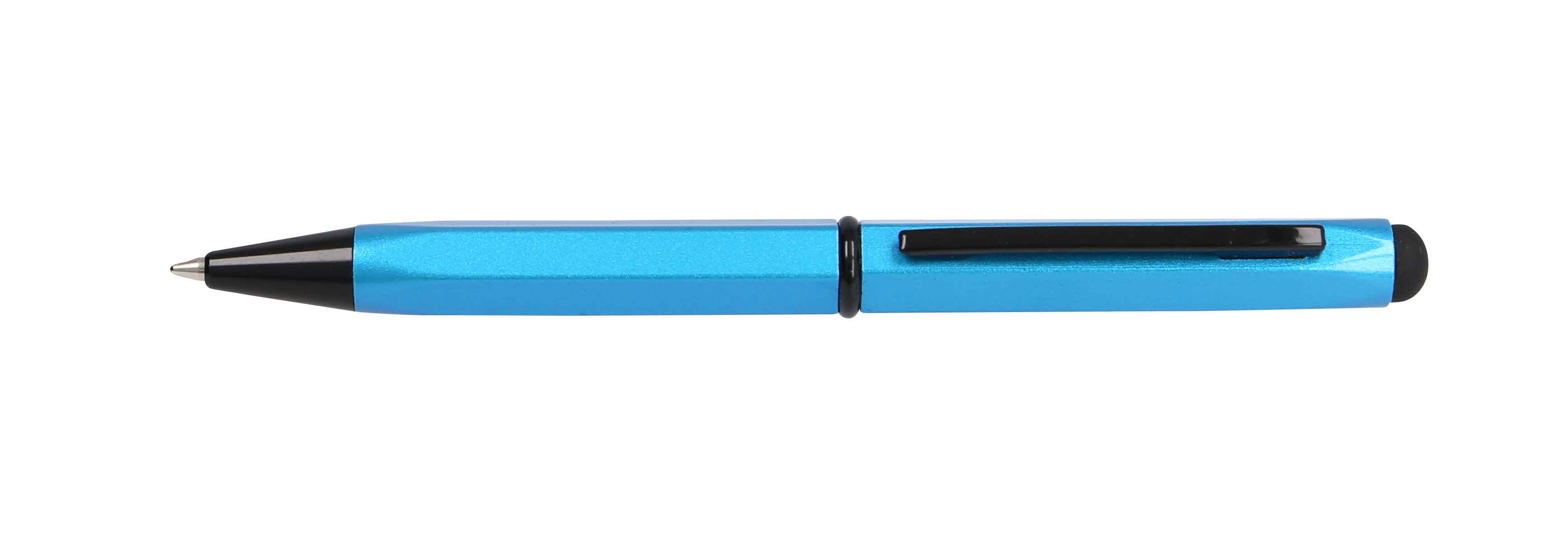 Online Balpen Hexagon Stylus Blauw - Navulbaar