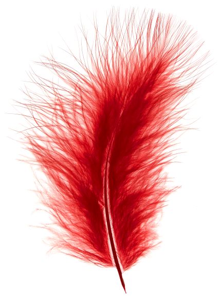 Marabou Pluimen Tomatenrood 12-15cm Zak 6g