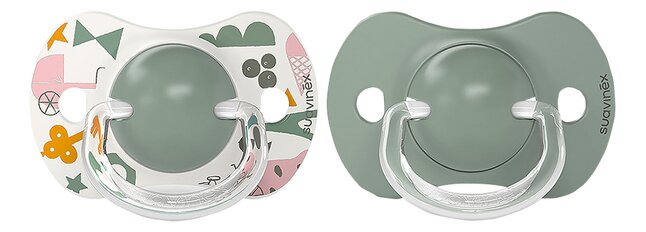 Suavinex Fopspeen SX Pro A Walk in the Park Silicone-Symmetrisch - +18 maand - Green - 2 stuks
