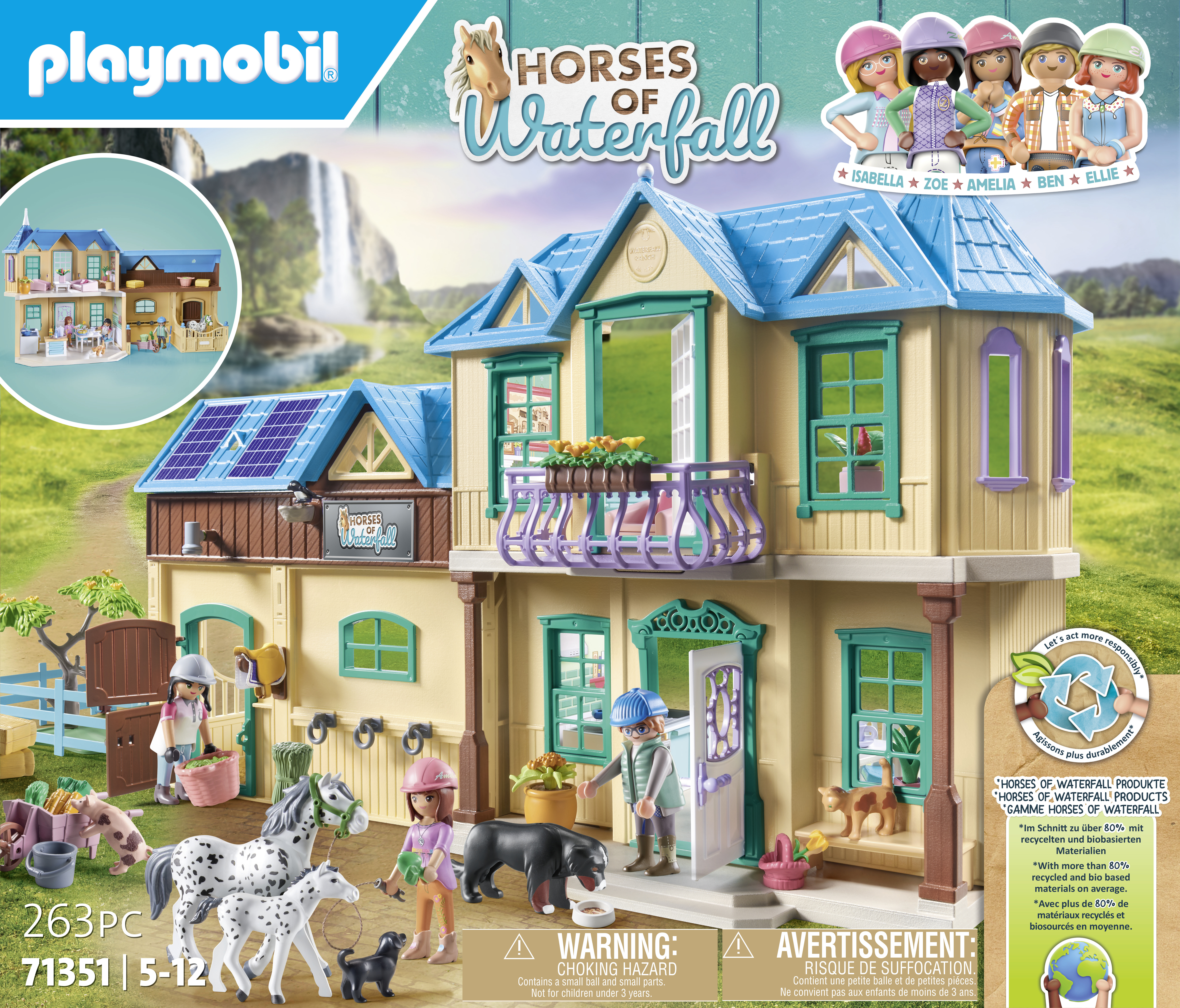 Playmobil 71351 World of Horses Waterfall Ranch