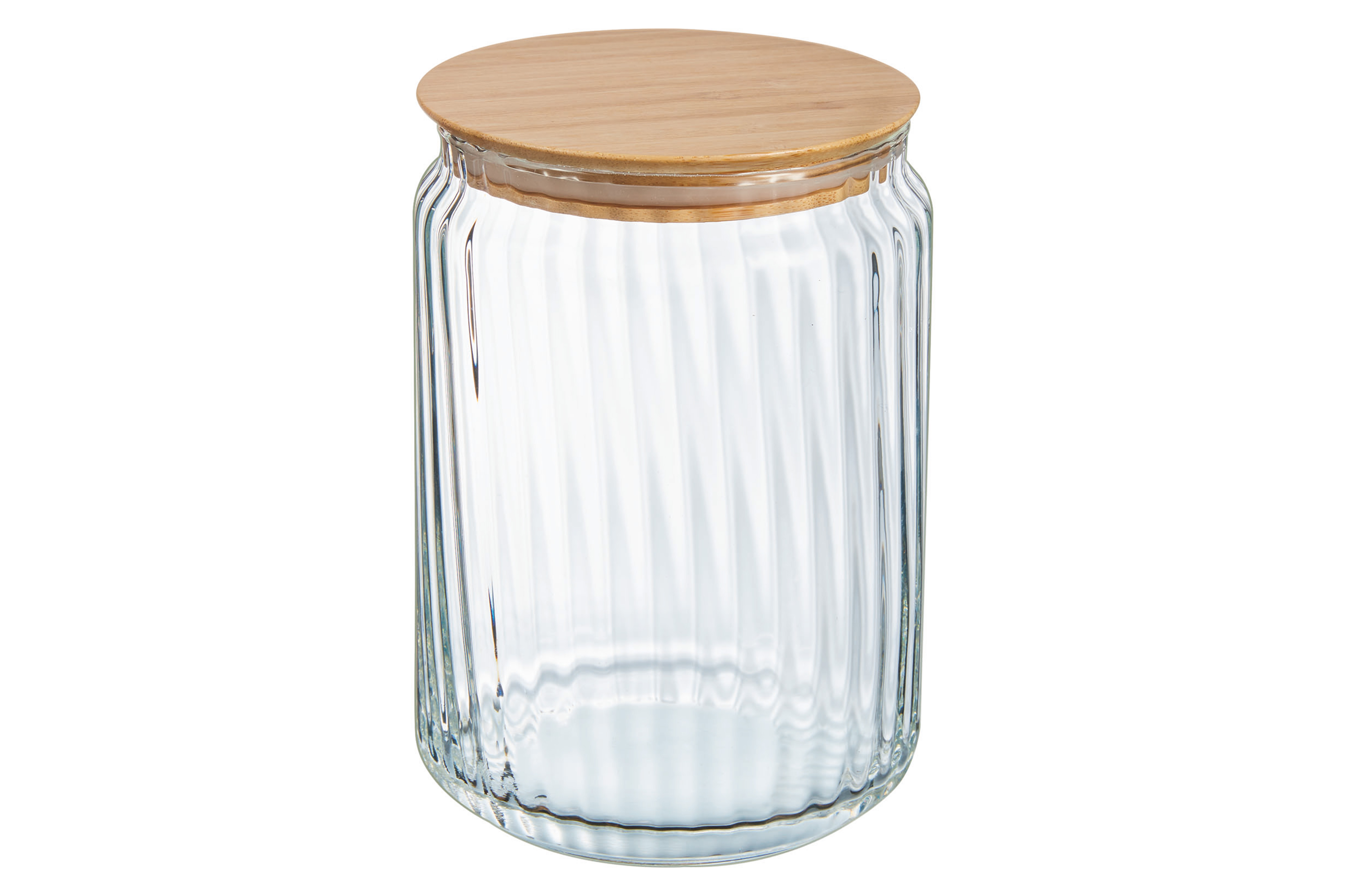 Luminarc Voorraadpot Nova 1000ml met Bamboe Deksel - Glas - 10.5x15 cm